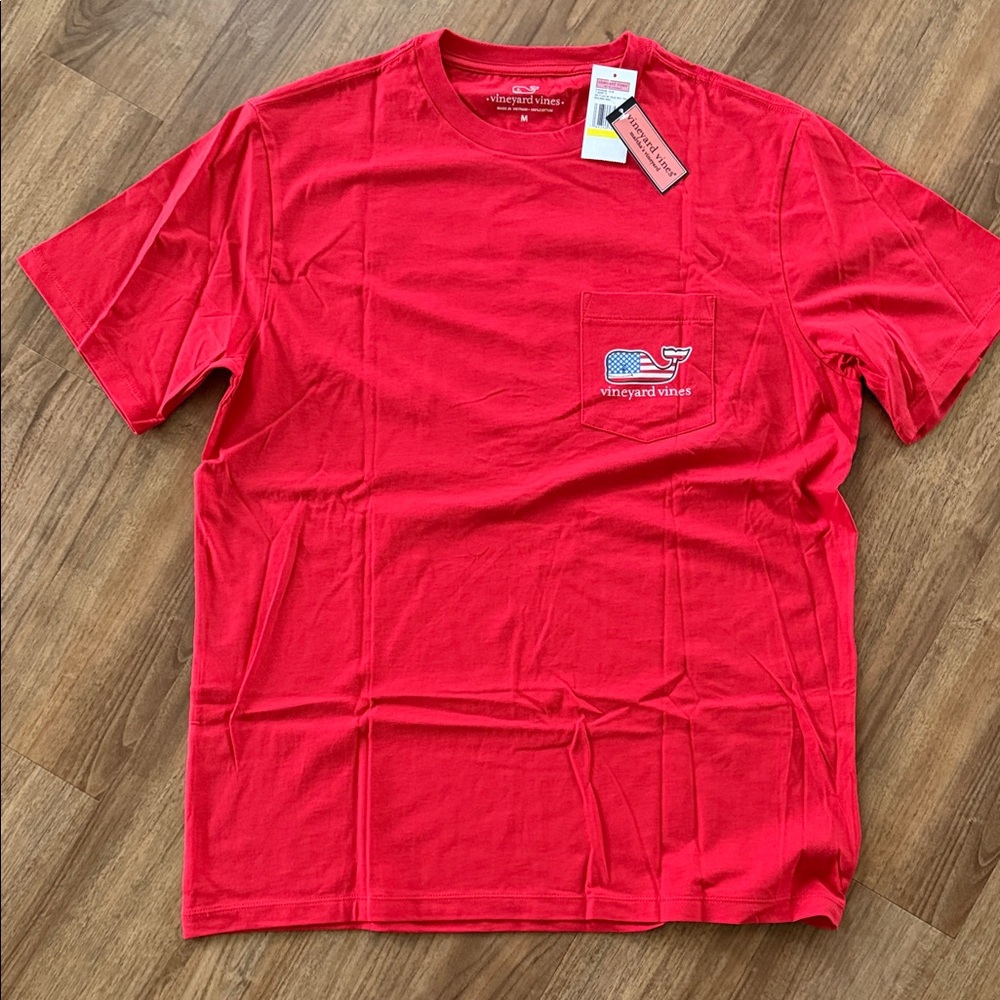 Vineyard Vines Men's Bright Red Short Sleeve Tee